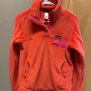 Patagonia coral snap t pull over fleece